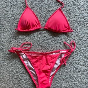 Coral pink Victoria’s Secret vintage bikini set